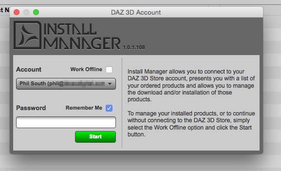 daz3d install manager download